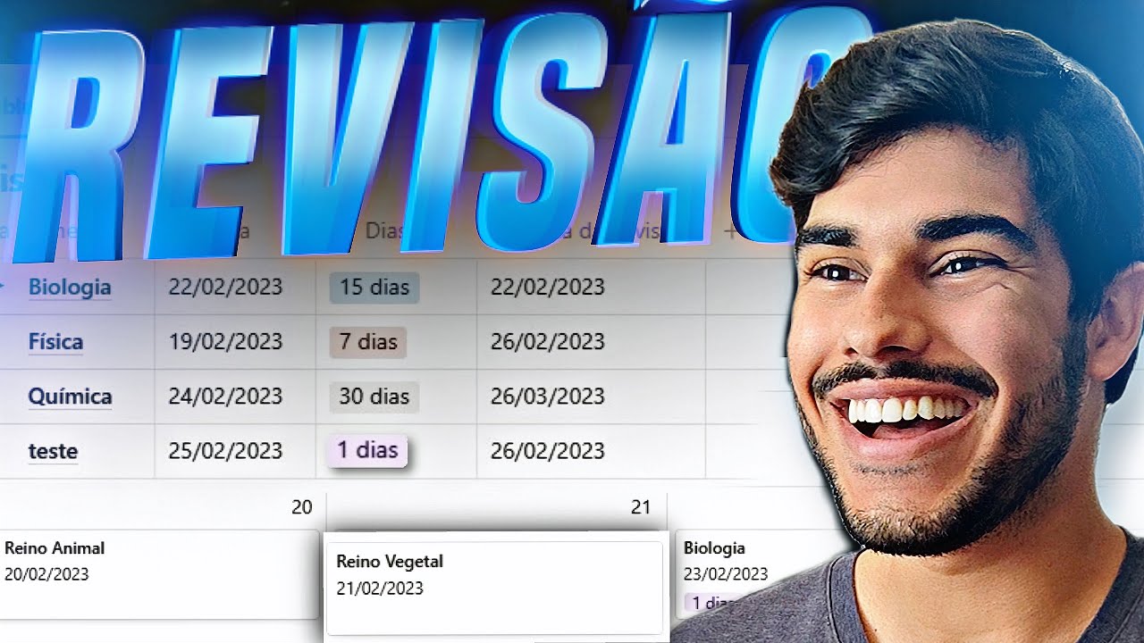 REVISÃO INTELIGENTE - Criar PLANEJAMENTO de ESTUDO com repetição espaçada usando Notion