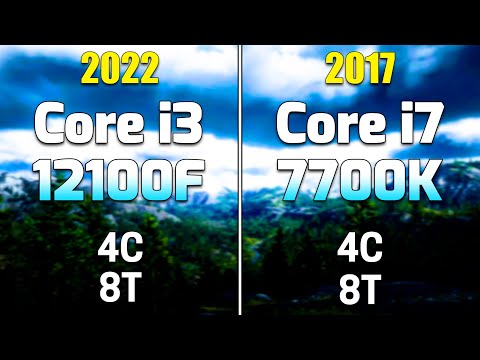 Core i3 12100F vs Core i7 7700K | 5 Years Difference PC Gameplay Benchmark Test
