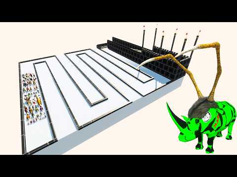 ESCAPE FROM ALIEN WOOLLY RHINO - Animal Revolt Battle Simulator - ARBS