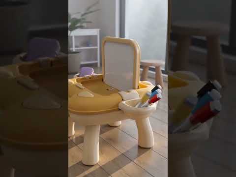 Aga4Kids Kindertafel mit Tisch Gelb