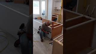 Installing Side End Panels and Cabinet Around a Refrigerator