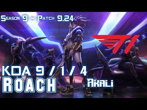 T1 Roach AKALI vs IRELIA Mid - Patch 9.24 KR Ranked