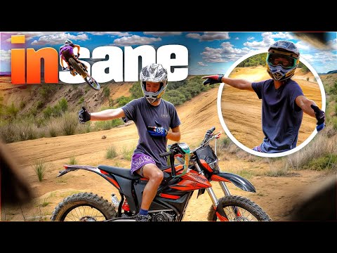 Pro Motocross Rider Takes My New Ebike And Does This!! Trailblaze Motors Omega 96 Volts Of Fun!!
