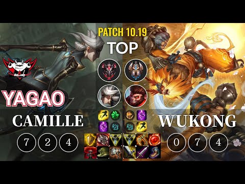 JDG Yagao Camille vs Wukong Top - KR Patch 10.19