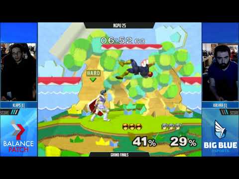 NGPU 25 SSBM - Klaps [L] (C. Falcon) vs. Kalvar [L] (Marth) - Melee GF2