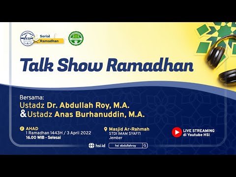 Talk Show Ramadhan 1443 H | STDI Imam Syafi'i Jember