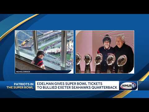 Edelman gives Super Bowl tickets to Exeter girl
