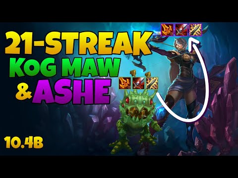 21-STREAK Game featuring Kog Maw & Ashe!! TFT 10.4b Predators to Rangers Pivot Meta