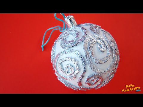 Julgranskulor i silver | Dekoration av julgran | Göra Enkla Hantverk