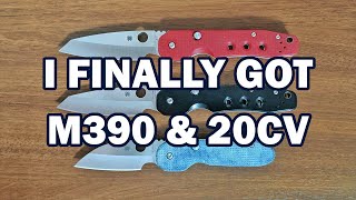 Spyderco Smock M390 vs 20CV - Unboxing and Comparison