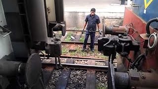 preview picture of video 'Engline Links to Train at Katra Station'