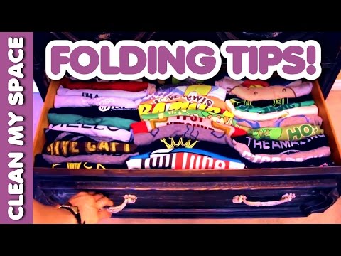 如何摺衣服讓抽屜更美觀 (Folding Tips for Beautiful Drawers! (Clean My Space))