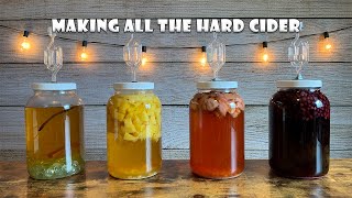 Hard Cider (Part 2) | 4 Flavors + 4 Yeasts, & Bottle Carbonation, Explained