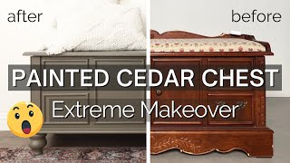 Painted Cedar Chest Makeover | Extreme Furniture Makeover