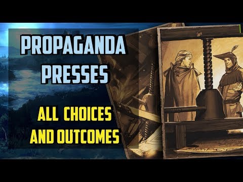 Propaganda Presses All choices - Thronebreaker the Witcher Tales - (In The Queen's Name)