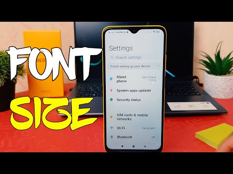 How to change font size in POCO M3