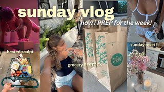 SUNDAY VLOG! (resetting my apartment, goal setting, + grocery restock!) 