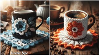 Stylish Crochet Mug Cozy Pattern | Trending Crochet Designs.#handmade #crochet #knitting #crocheting