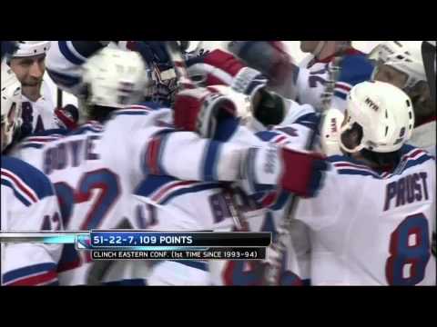 Henrik Lundqvist robs Simmonds 2nd time. NY Rangers vs Philadelphia Flyers 4/3/12 NHL Hockey