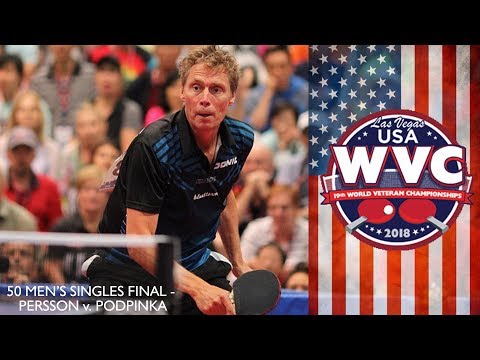 2018 World Veteran Championships - Mens Singles Over 50 Final - Jorgen Persson vs Andras Podpinka