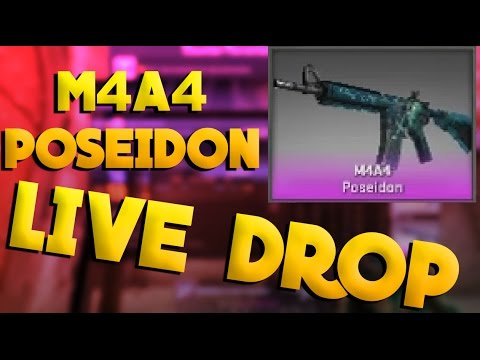 CS:GO - Factory New M4A4 | Poseidon LIVE DROP +REACTION! #operationwildfire