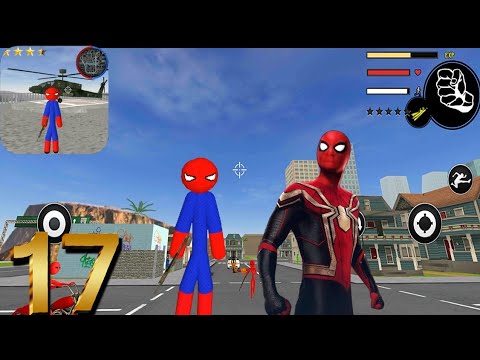 Amazing Spider Stickman Rope Hero Mafia City #17 Android Gameplay