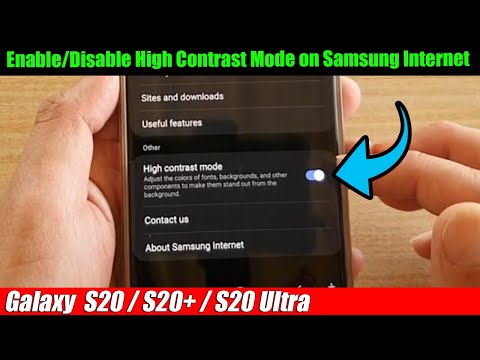 Galaxy S20/S20+: How to Enable/Disable High Contrast Mode on Samsung Internet