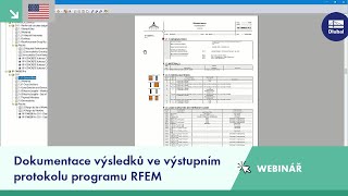 [EN] Dokumentace výsledků ve výstupním protokolu programu RFEM