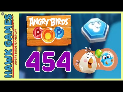 Angry Birds Stella POP Bubble Shooter Level 454 Hard - Walkthrough, No Boosters