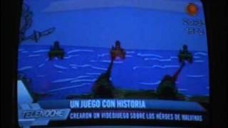 preview picture of video 'Reportaje canal 12 videojuego Malvinas 2010 Los Piratas del Oro Negro'