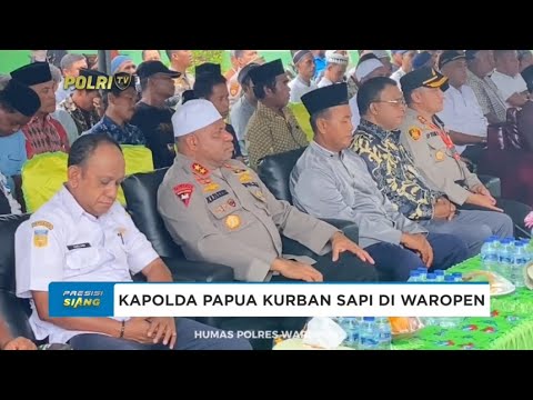KAPOLDA PAPUA SERAHKAN 3 EKOR SAPI KURBAN IDUL ADHA DI WAROPEN