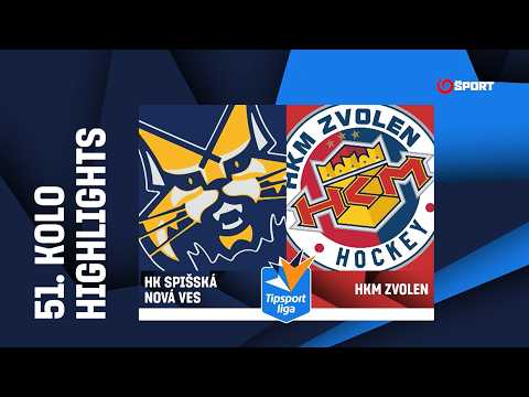 51. kolo: HK Spišská Nová Ves - HKM Zvolen 2:4 (1:1, 0:2, 1:1)