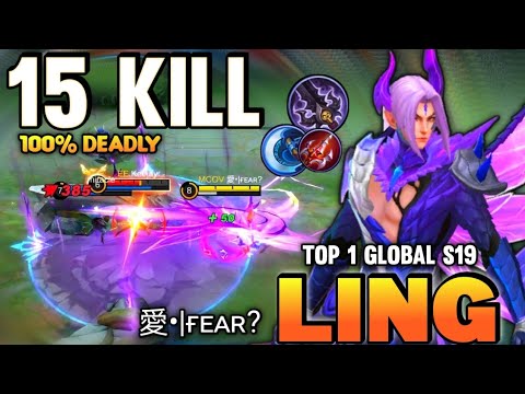 15KILL! Ling Best Build 2021 | Top 1 Global Ling Gameplay | Mobile Legends✓