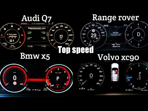 Volvo xc90 Vs Audi Q7 Vs Bmw x5 Vs Range rover speed comparison | Acceleration Battle | 0-200 speed