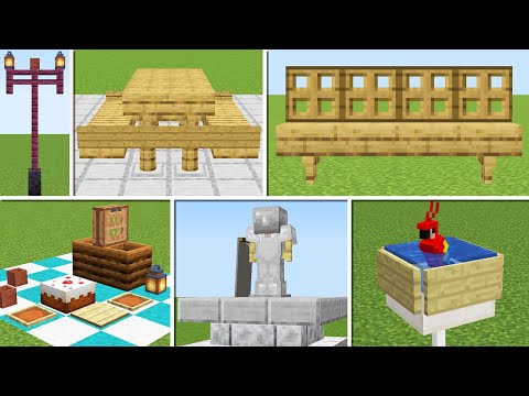10 Park Build Hacks & Decorations you can do in Minecraft Java & Bedrock!