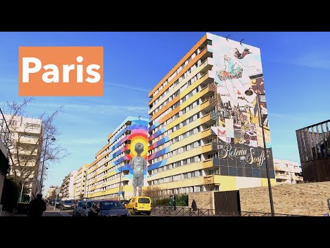 Paris France, Street art , 13’th arrondissement of Paris - 4K HDR 60 fps