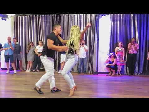 Victor Alexis & Corinne Tardieu (Bachata Demo) at the Bachata Invasion Social on July 14 2018