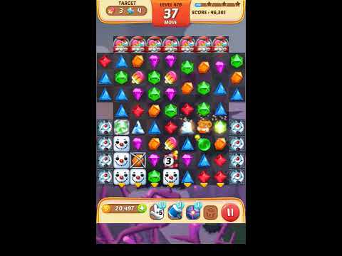 Jewel Match King Level 476 - Walkthrough ( No Booster )