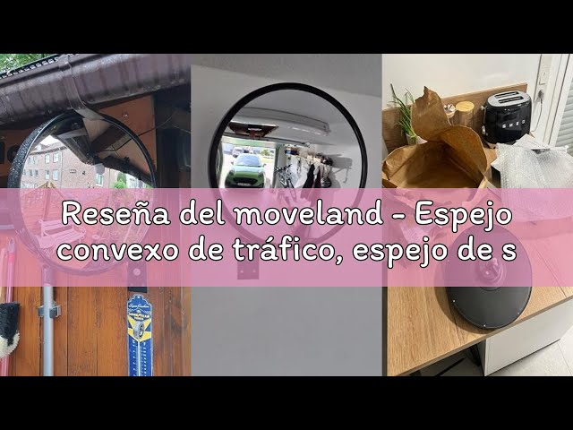 Vídeo relacionado con moveland Espejo de tráfico 30 cm para garaje, entradas, salidas, estacionamiento, tráfico - Espejo convexo de acrílico - Espejo parabólico con vista de gran angular ajustable (compatible para