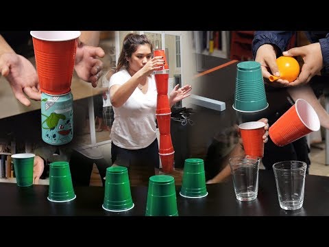 8 Fun & Cheap Party Games with Cups (Minute to Win It Games)[PART 2] Video