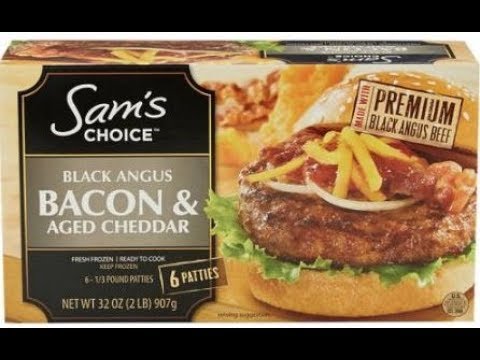 Sam's Choice Bacon & Cheddar Frozen Burgers Review