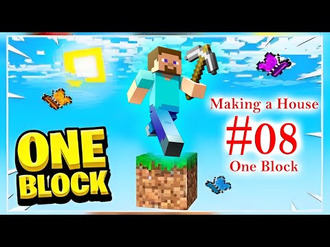 EPIC Minecraft ONE BLOCK HOUSE BUILDING!!