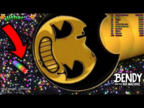 Slither.io A.I. Bendy Vs Pro Snake - New Skin Release - Slitherio Vip Best Gameplay - Infinity Score