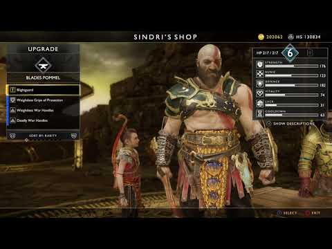 God of War 4  Niflheim Epic Blade Pommel "Find and upgrade to Level 8.