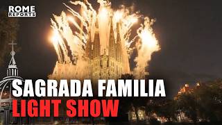 The Sagrada Familia explodes with light: the stunning performance Pope Leo witne