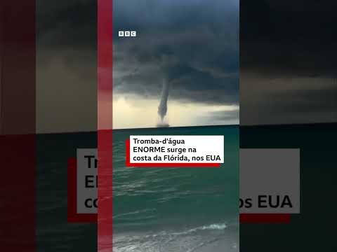 Banhista filma enorme tromba d’água em praia da Flórida, nos Estados Unidos