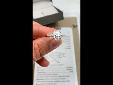 1.18 carat diamond set in halo diamond ring