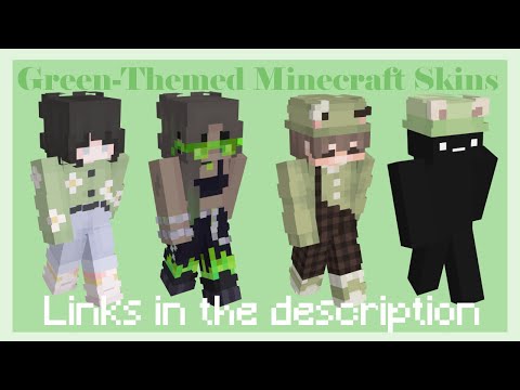 aesthetic green minecraft skins π | links in the...