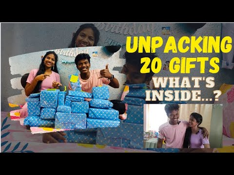 WHAT'S INSIDE👀 | 20 GIFTS🎁 UNPACKING | CHINNU'S BIRTHDAY SUPRISE | #trending #youtube #gift #