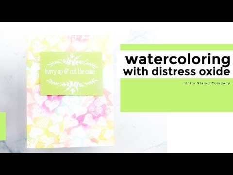 Water Coloring Hack with Distress Oxide | DIY Background with Unity Stamp Company